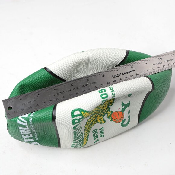 Vintage Brantford C.O.Y. Hawks Basketball 50th Anniversary Ball Green White - Picture 4 of 7